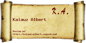Kalauz Albert névjegykártya